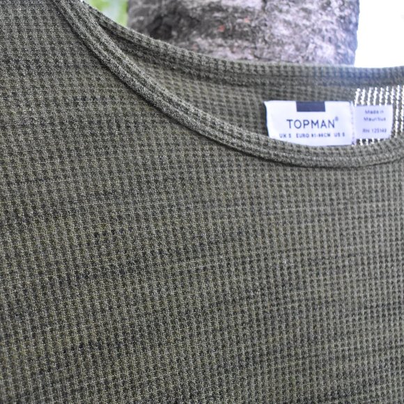 TOPMAN Green T Shirt Mens Small Lightweight - Picture 4 of 4